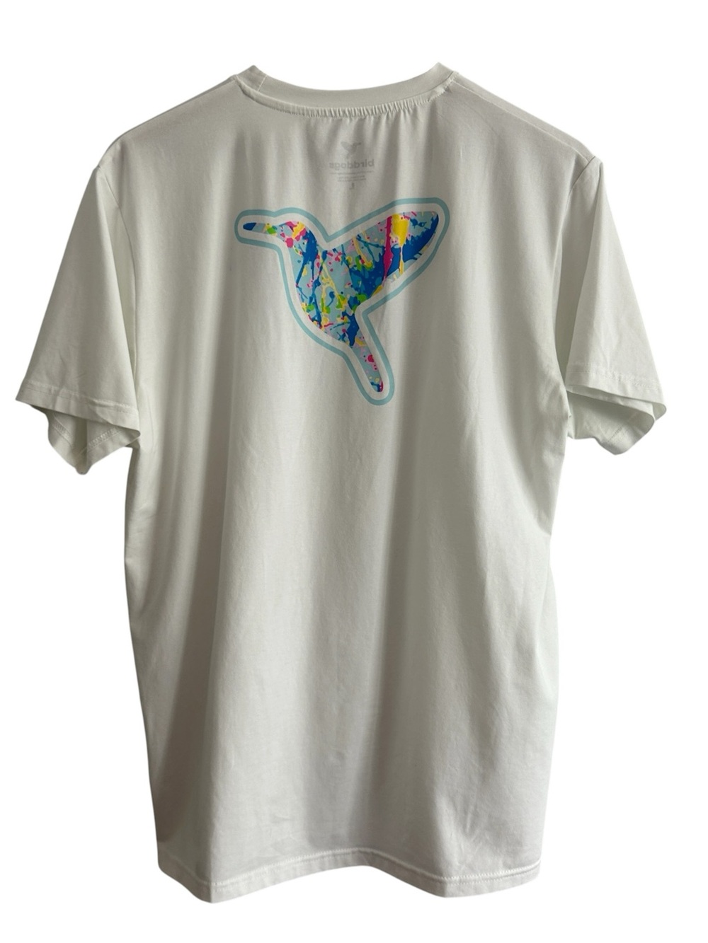 Birddogs Men Tshirt Large‎ White Short Sleeve Tee Multicolor Emblem Cotton Blend